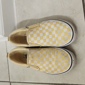 Girls vans yellow checker size 3